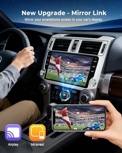 Image of CEROAN 4-in-1 Wireless Carplay & Mirror Link Adapter, Ultra Android Auto Wireless Adapter with Bluetooth 5.3 & 5GHz Dual-Band WiFi, Latency-Free, Supports iOS 10+ /Android 11+ (Mirror Pro Mode)