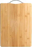 Tábua de Corte de Cozinha Bambu 36 x 26cm - Tábua de Carne – Resistente, Antibacteriana e Ecológica – Ideal para Cortar Carnes, Frutas e Legumes