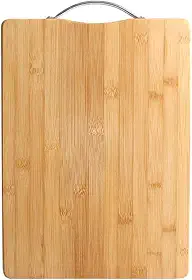 Tábua de Corte de Cozinha Bambu 36 x 26cm - Tábua de Carne – Resistente, Antibacteriana e Ecológica – Ideal para Cortar Carnes, Frutas e Legumes