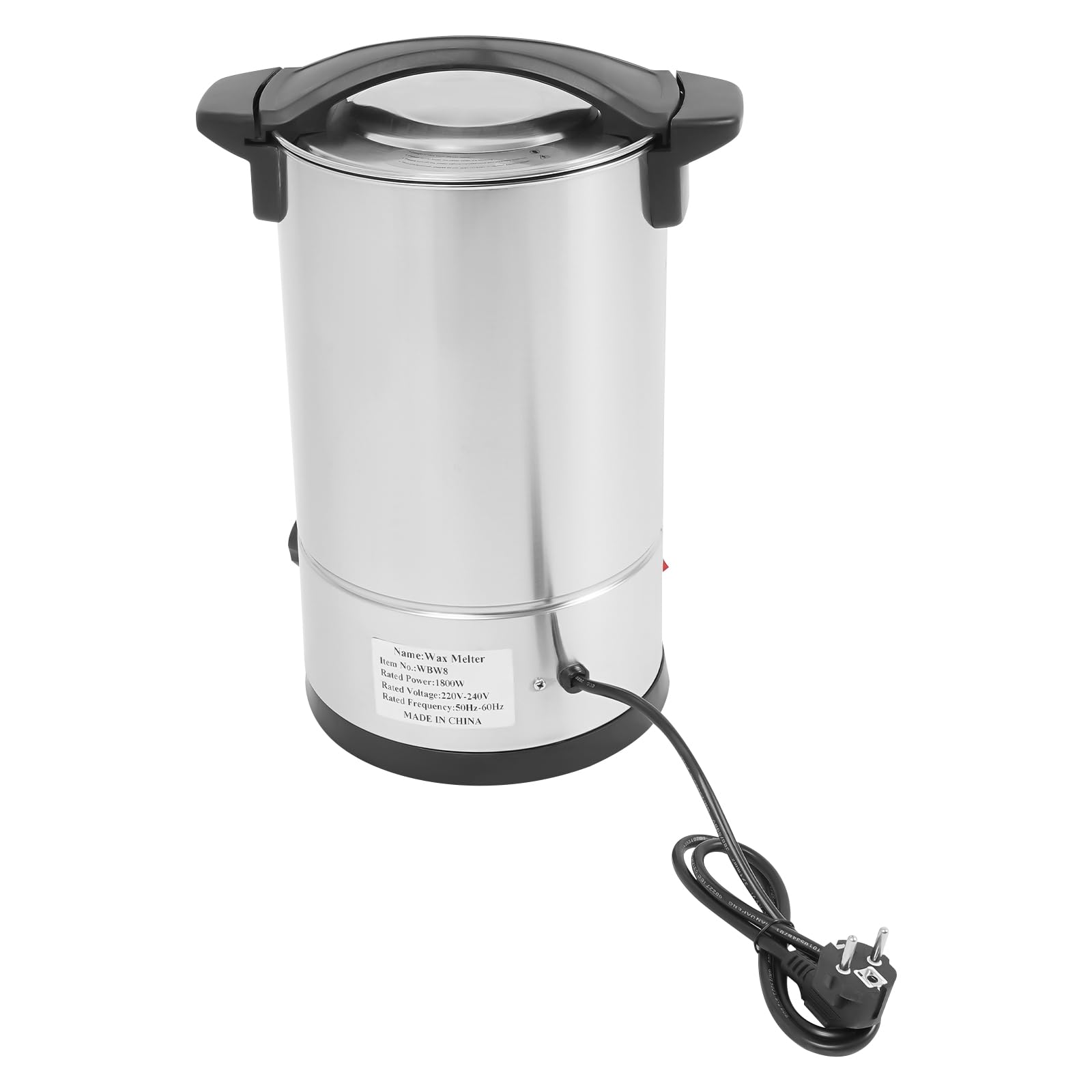 Derretidor de cera de acero inoxidable – 1800 W profesional caldera eléctrica de cera con termostato, 30 – 110 °C, olla de fusión de velas DIY para cera de soja/fabricación de velas (220 V