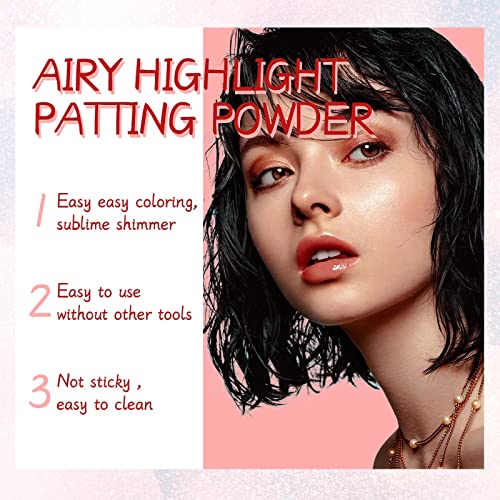 Polvo De Hadas Body Glitter Highlighter Makeup,Face High Gloss Sparkle Loose Highlight Powder,Sparkle Patting Powder For Hair Face Eyes Lip And Body (3Pcs) #TOP2