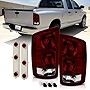 AmeriLite for 2002-2006 Dodge Ram Pickup Truck Dark Red Factory Style Replacement Taillights Set Circuit Board included - Driver and Passenger Side
