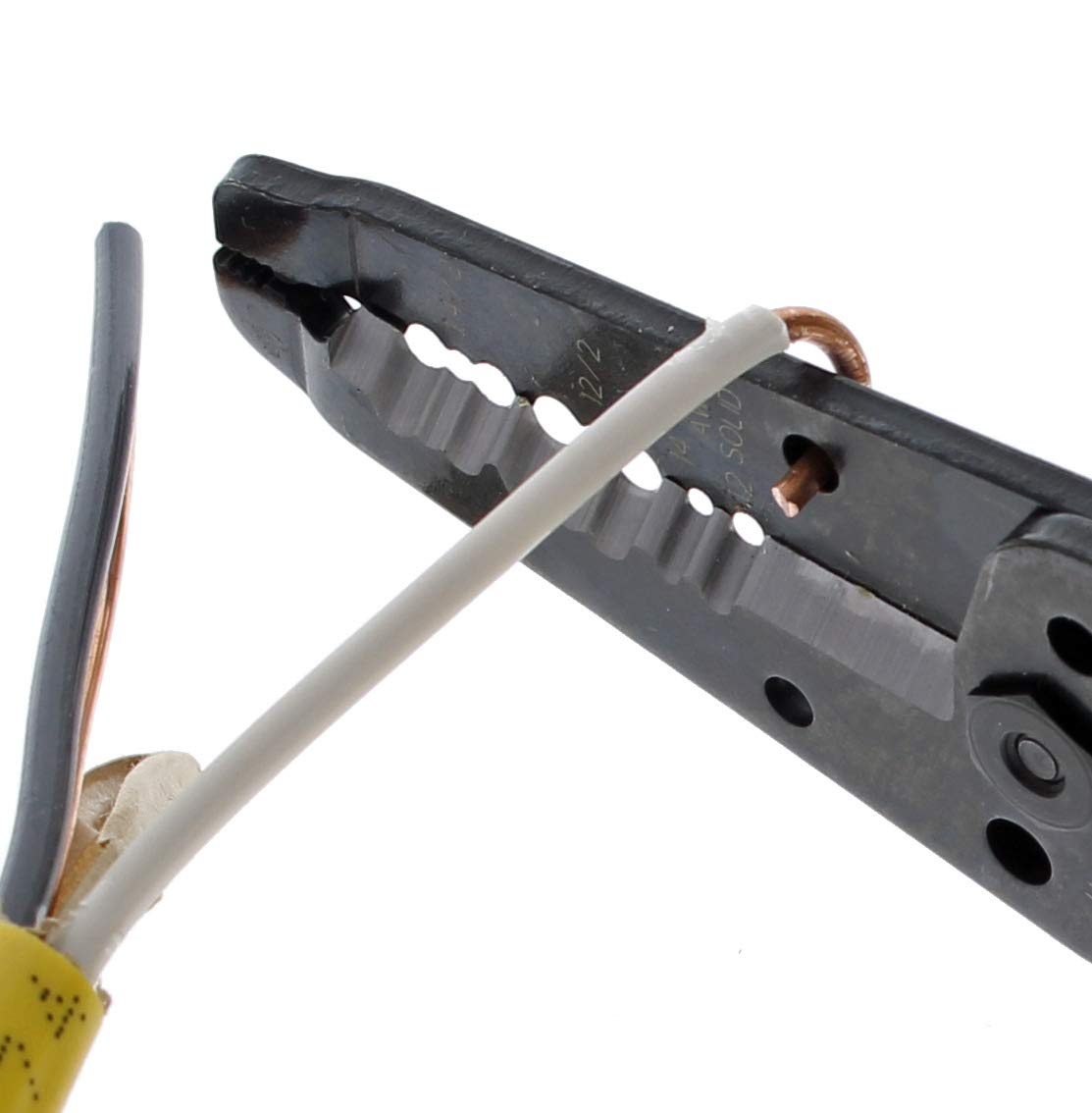 IDEAL Electrical 45-621 Reflex Super 12/2 & 14/2 NM Cable T Stripper - Dual NM Wire Stripper, Plier Nose, Slide Lock, Textured Grips — Amazon image 8