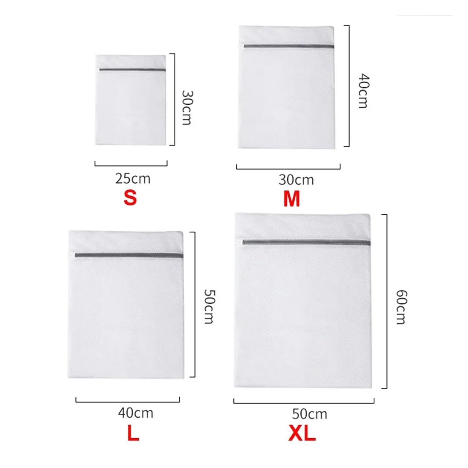 4 Stück Netz-Wäschebeutel, Wäschewaschbeutel, Grobes Netz, Wäschekorb | Stück/1(6pcs)