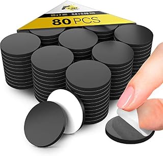 Magnetic Dots - 80 Self Adhesive Magnet Dots - Peel & Stick Magnetic Circles - Flexible Sticky Magnets - Sheets is Alternative to Magnetic Squares, Stickers, Strip and Tape