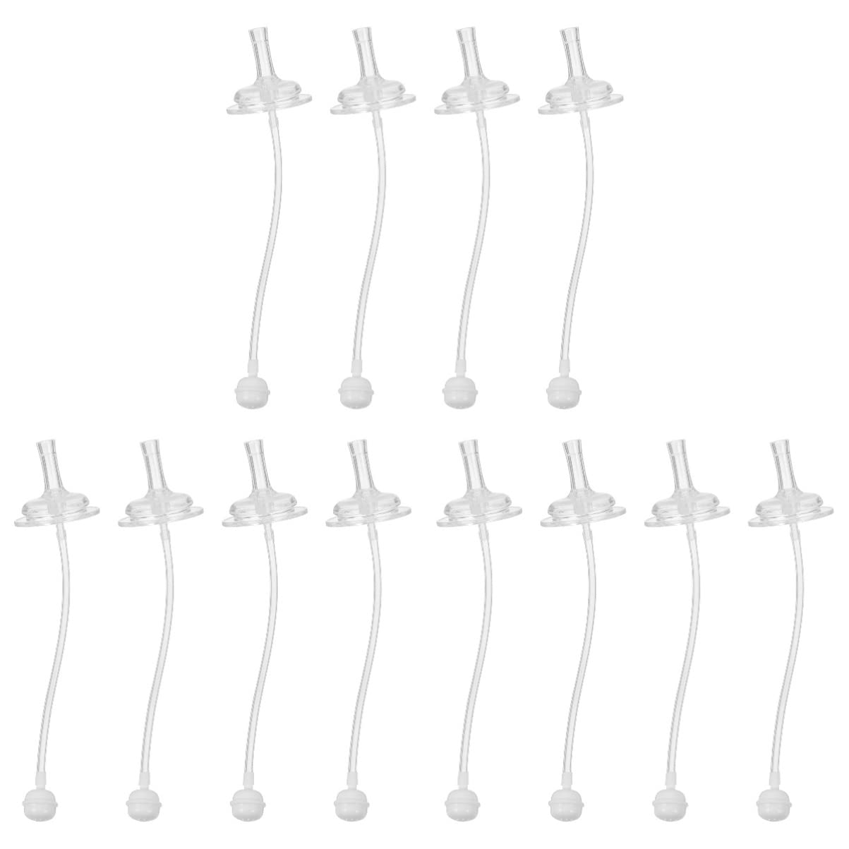 BESTonZON Bottles 12 pcs Feeding Bottle milk bottle straw water bottle straw sucker silicone feeding cup straws Straws Wide Mouth Bottle
