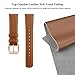 SWEES Leather Band Compatible Samsung Galaxy Watch Active 40mm Band, 20mm Genuine Leather Replacement Bands with Quick Release Pins for Galaxy Watch Active 2 Smart Watch 2019 Women Men, Classic Brown