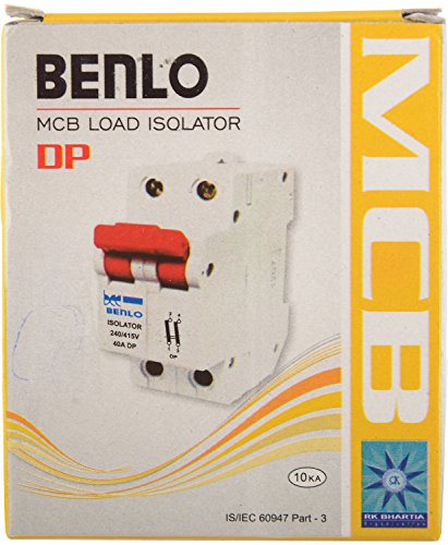 Image of 40 Amp Dual Pole MCB Load Isolator 240 Volts Polycarbonate - White