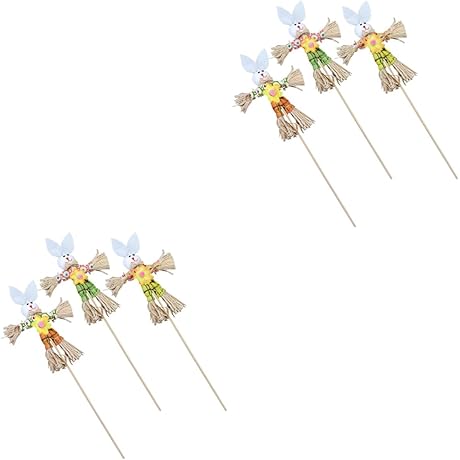 Colorful Easter and Fall Seasonal Straw Accessory for Garden Scarecrow Decorations & Farmhouse Centerpieces