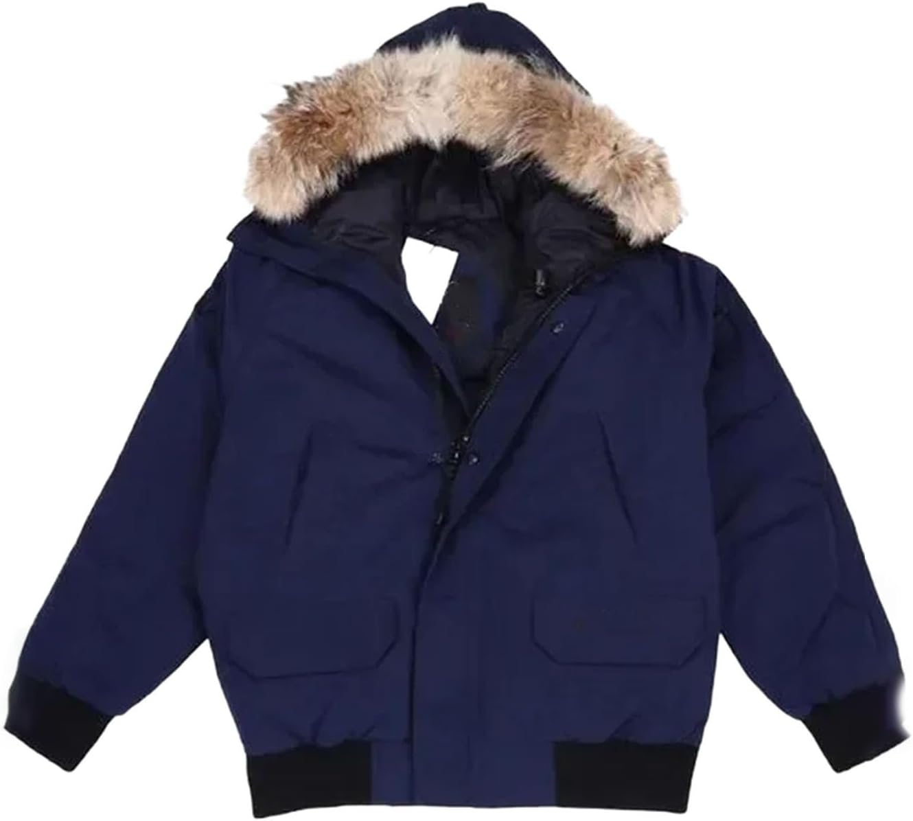 Classic Men's Hooded Down Jacket Warm and Comfortable Parka Puffer Windproof Long Sleeves Top