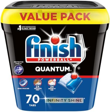 Finish Quantum Infinity Shine Dishwasher Detergent Pods, 70 Tabs