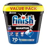 Finish Quantum Infinity Shine Dishwasher Pods, No Pre-Rinse Dishwasher Detergent Soap Removes 24HR Dried-On Stain and Grease, Leaving a Virtually Spotless Shine, 70 Count