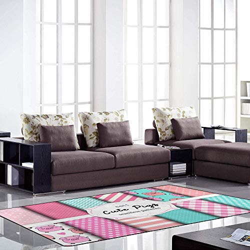 Tapis de maison grand format anti-pli en polyester pour protéger le sol du salon - 4