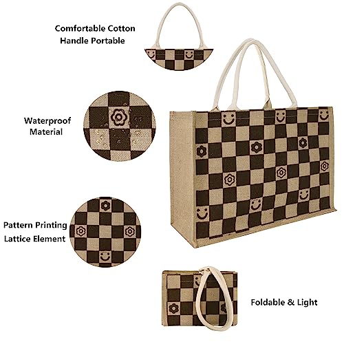 Image of Hibala Woven Large Beach Bag Straw Beach Tote Handmade Weaving Shoulder Tassel Bag Handbag