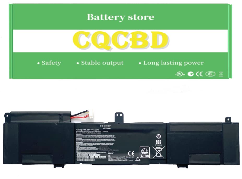 CQCQ C31N1517 0B200-01840000 Battery for ASUS VivoBook Flip TP301 TP301U TP301UA TP301UJ Q304 Q304U Q304UA Q304UAK Q304UJ Q303UA Q304UAKP [11.55V 55Wh]