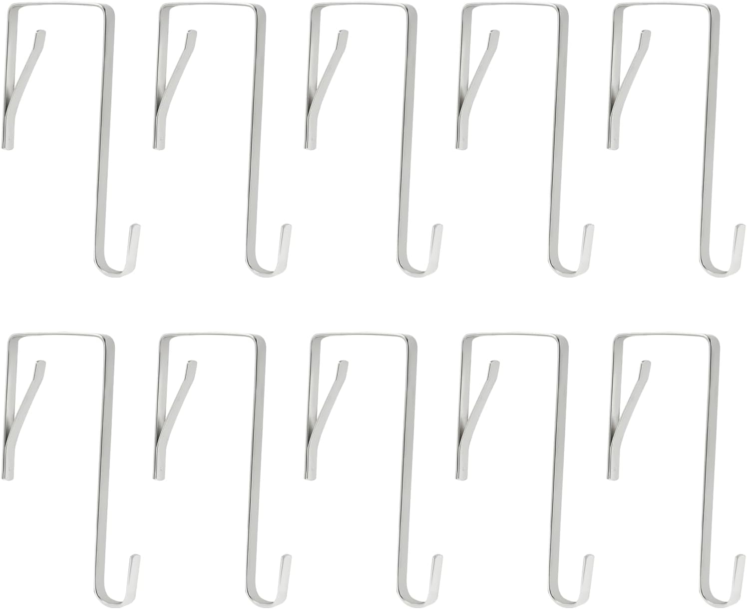 10Pcs Over The Door Hooks - Metal Z Hanger for Hanging Clothes, Towels, Coats and More (5mm)