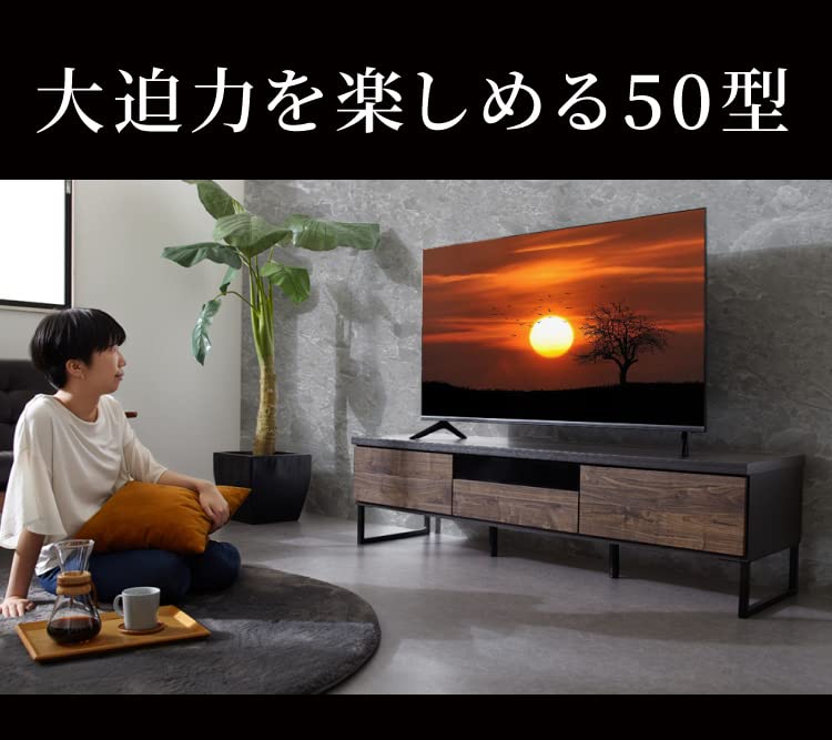 Amazon | simplus 50型 4K対応 TV 3波Wチューナー ベゼルレス フレーム 