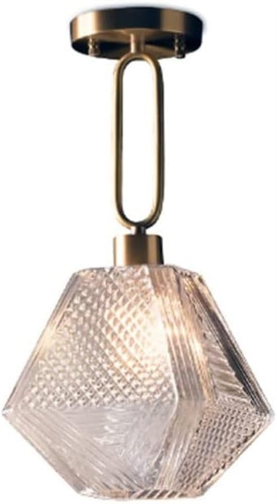 Plafonnier verre E27 en laiton diffusion lumineuse optimale - 8