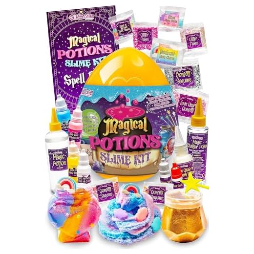 GirlZone Kit de Slime Huevo Sorpresa de Pociones Mágicas para Hacer Slime Que Brilla en la Oscuridad Kit de Regalo para Niñas Juego de Hechizos!