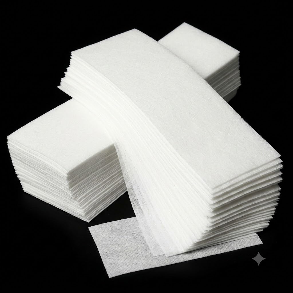 Wax Strips for Women 140 Pcs Large Non Woven Hair Removal | Plain White Strips, Non Woven Fabric, Large Size, 140 Piece Count, Full Body Use-image-25