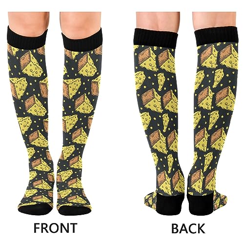 Wusikd Funny Bananas Compression Socks for Women and Men Circulation Long Socks for Athletic Running 12