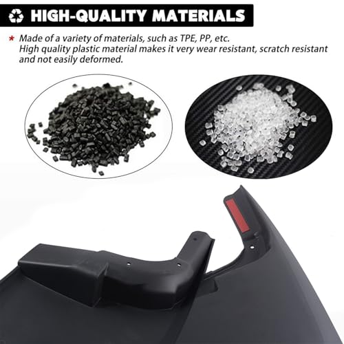 Image of Mud Flaps Splash Guards for Ford F-250 F-350 2017-2024 (w /Single Rear Wheels & w /o OEM Fender Flares) All Weather Mudflaps Mud Guard for Trucks Front Rear Set 4pc / No Need to Drill Holes