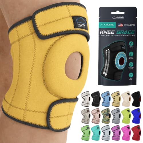 Modvel ELITE Knee Brace for Men &amp; Women – Patella Gel Pads &amp; Side Stabilizers for ACL, Meniscus Tear, Arthritis &amp; Injury Recovery – Maximum Support for Running, Sports &amp; Joint Pain Relief