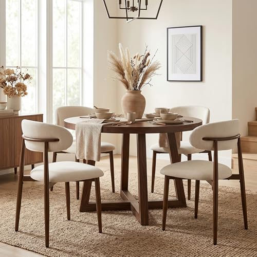 UVV Set of 4 Modern Fabric Dining Chairs