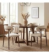 UVV Dining Chairs Set of 4, Metal Kitchen Chairs with Modern Fabric Upholstered for Dining Room, ...