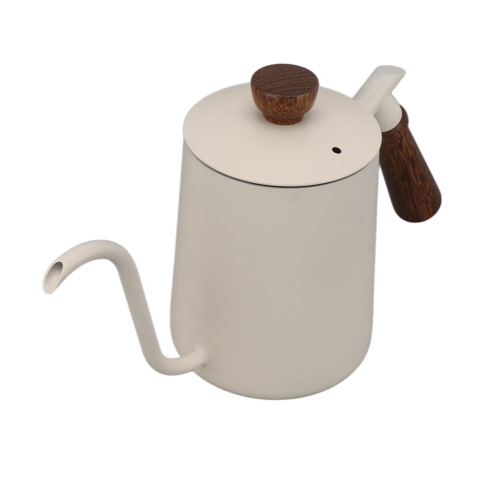 Bouilloire à café à col de cygne blanche de 600 ml en acier inoxydable