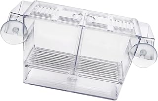 BCOATH 1 caixa de incubação de peixes, recipiente transparente, copo para aquário de peixes, caixa de incubação de peixes, caixa de incubação de peixe de 2 camadas, caixa de reprodução de aquário com 2 camadas de incubação de peixe