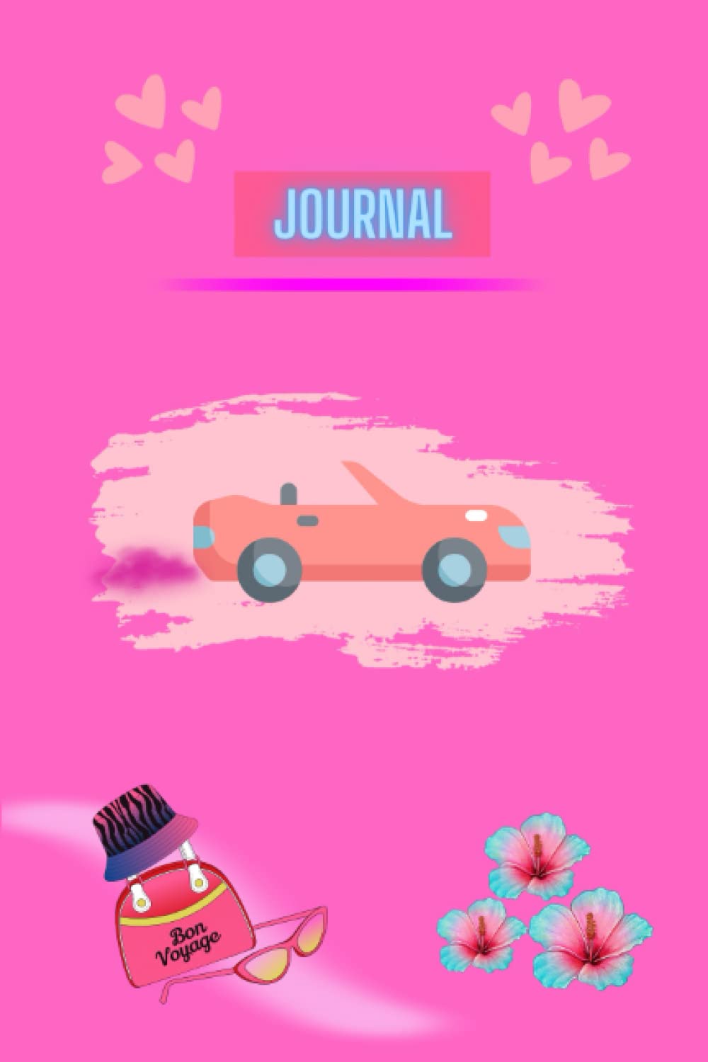 Journal rose Bubblegum 6x9 - Notebook de 100 pages lignées vierges - 2