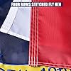 VICDRIA North Carolina State Flag 3x5 Ft Deluxe Full Embroidered Heavy Duty Polyester Durable NC Outside Flag with Sewn Stripes and Brass Grommets for Indoor/Outdoor #4