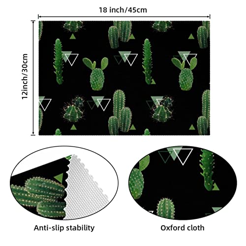 Set de table cactus tissu Oxford lavable résistant chaleur x4 - 5