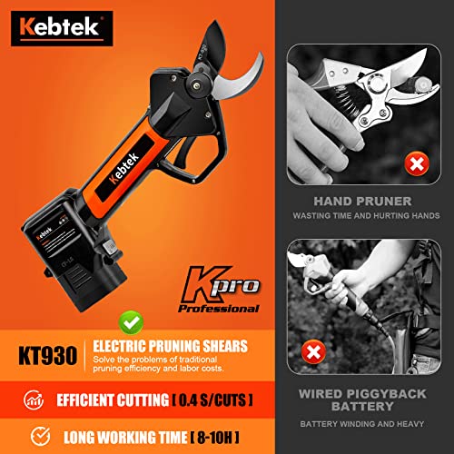 Image of Kebtek Electric Pruning Shears 30MM Quick Cut Electric Branch Cutter 880G