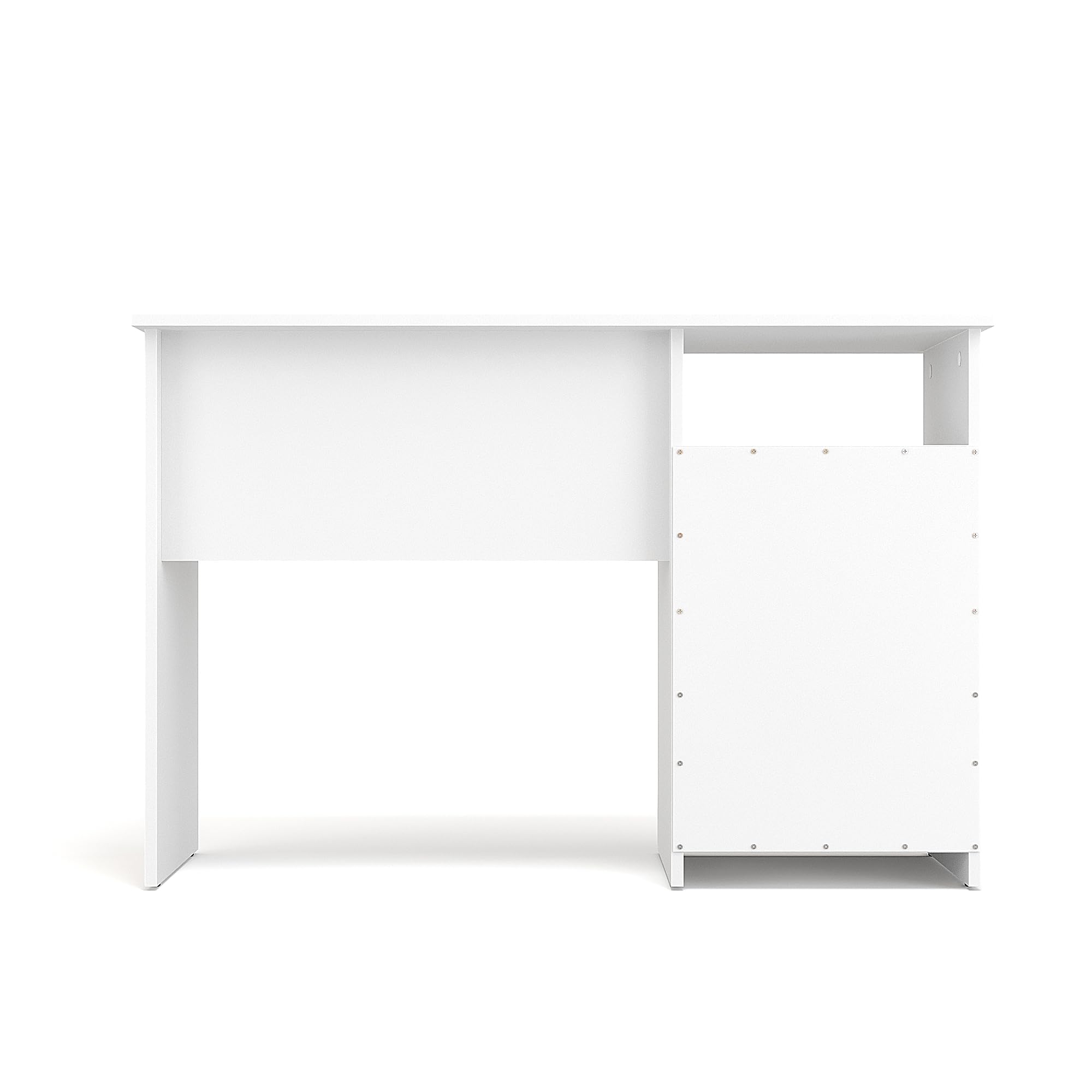 KOMTO Oslo - Scrivania con cassetti, scrivania da ufficio, piccolo tavolo da lavoro, scrivania per bambini, con spazio di archiviazione, colore bianco, 110 x 50 x 74 cm