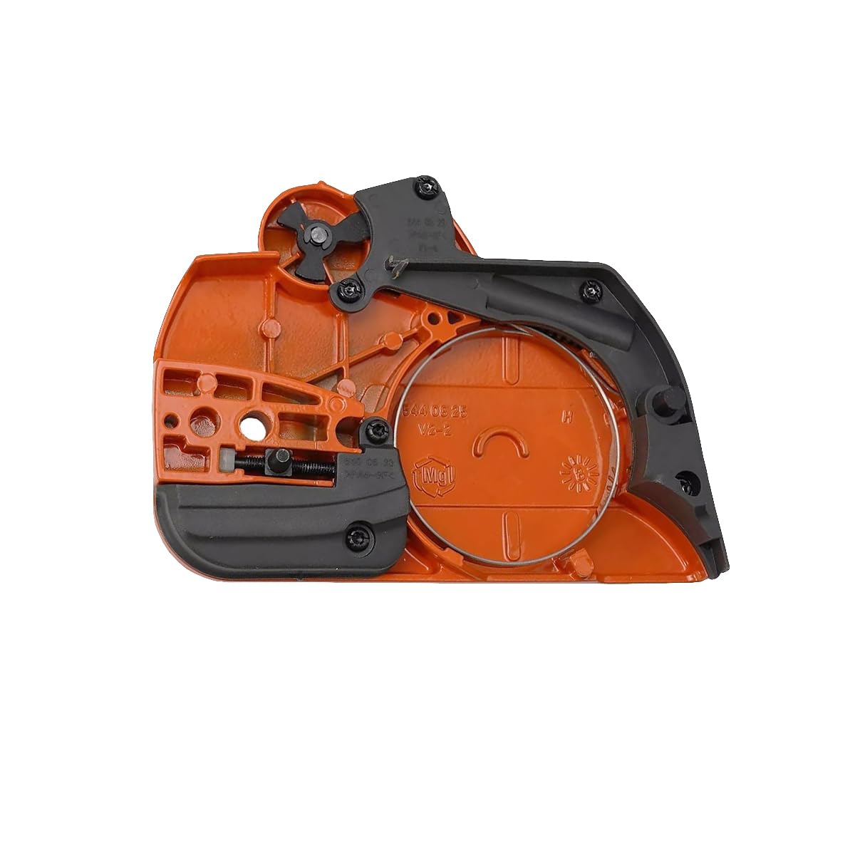 Cubierta de embrague de motosierra con freno compatible con Husqvarna 135 140 435 435e 440e repuesto 501388203 501388201 536329204