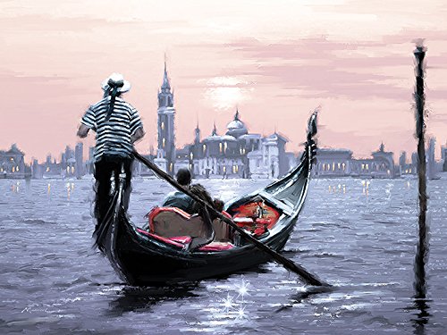 The Art Group Richard Macneil (Venice) Canvas Print, Wood, Multi-Colour, 60 x 80 x 1.3 cm