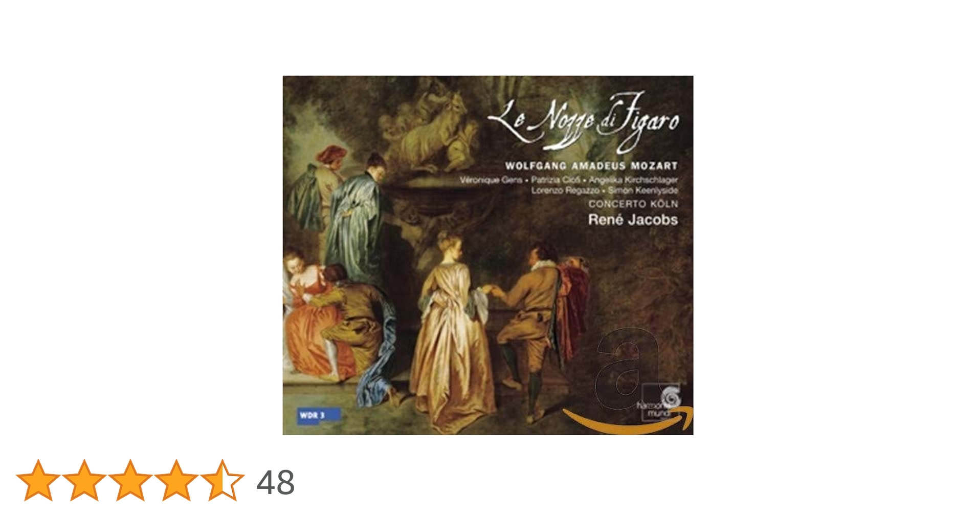 RENE JACOBS / MOZART：Le Nozze di Figaro Amazon.com: Le Nozze Di Figaro