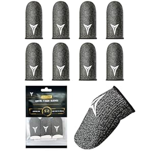 Nuozme 8-pak Nakładki na Palce Srebrne Gamingowe