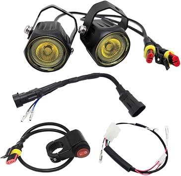 LED Fog Lamp Auxiliary Light for Honda Super Cub 110 Pro Super Cub 110 Pro JA61 Yellow