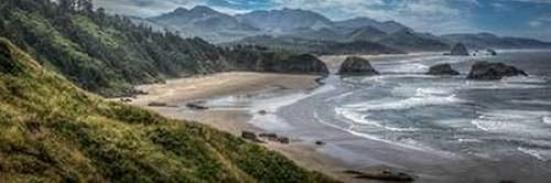 Posterazzi Coastal Serenity - Póster de Larry J. Taite (12 x 36)