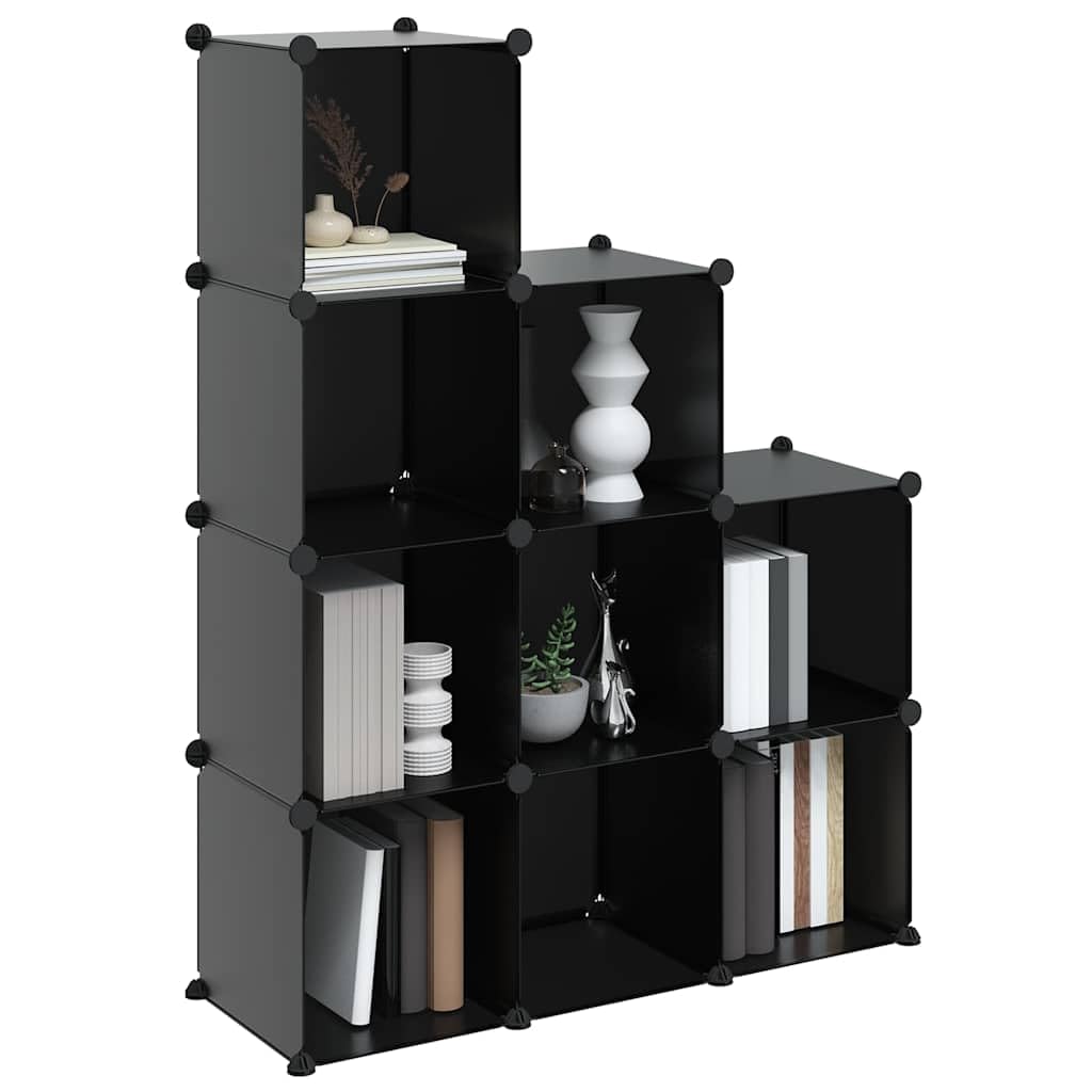 Armoire de rangement 9 Compartiments Polypropène Noir