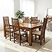 FURNITUREWALLET Sheesham Wood Dining Table 6 Seater with Chairs for Dining Room Dining Table 6 Seater Set (Brown