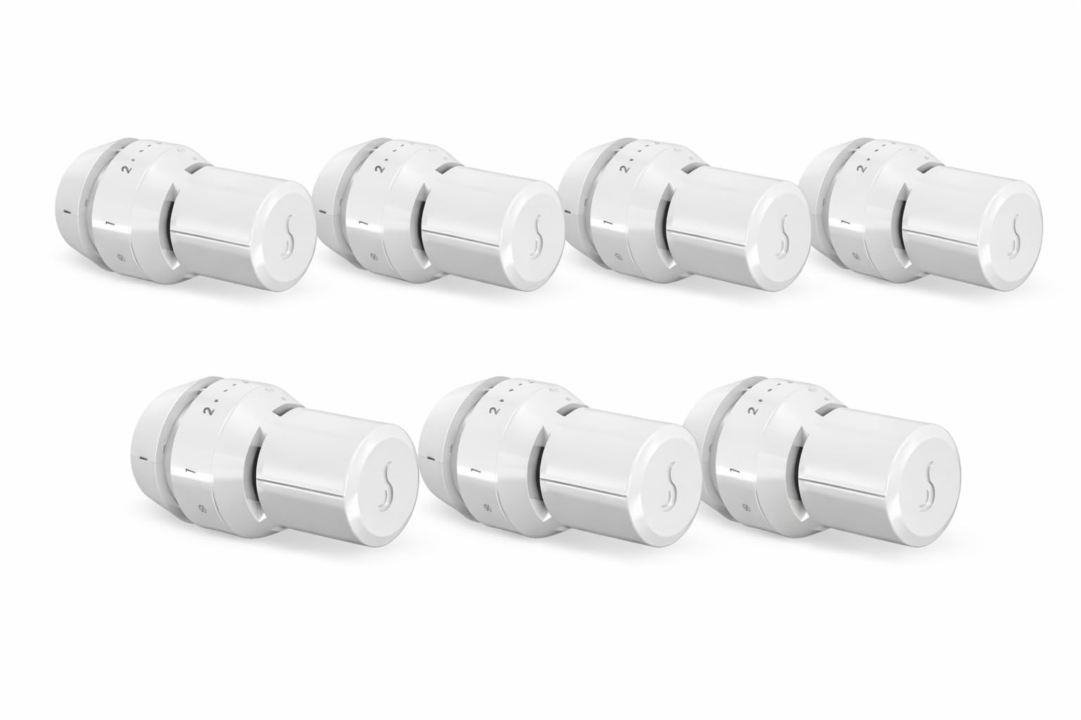7X Cosmo Thermostatkopf weiß M30 x 1,5 ohne Nullstellung | COTK