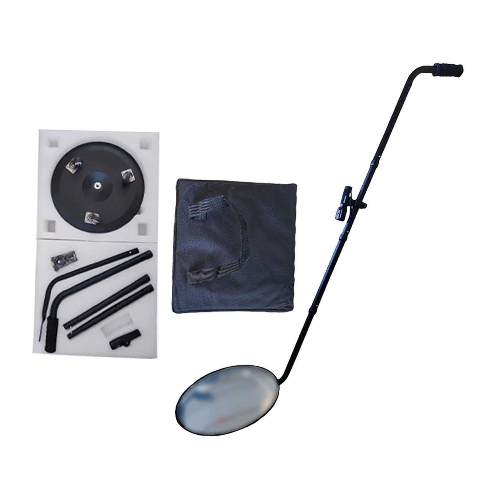 Espejo de inspección Ligero con Poste telescópico y luz LED Brillante para reparación de automóviles. Comprobación mecánica del vehículo. Espejo inspección telescópico con luz LED.