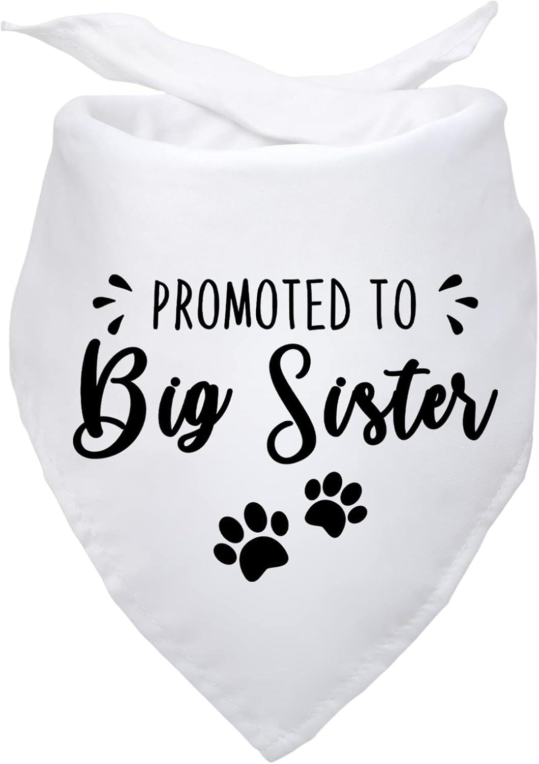 Promoted to Big Sister Pet Dog Bandanas Triangle Scarf