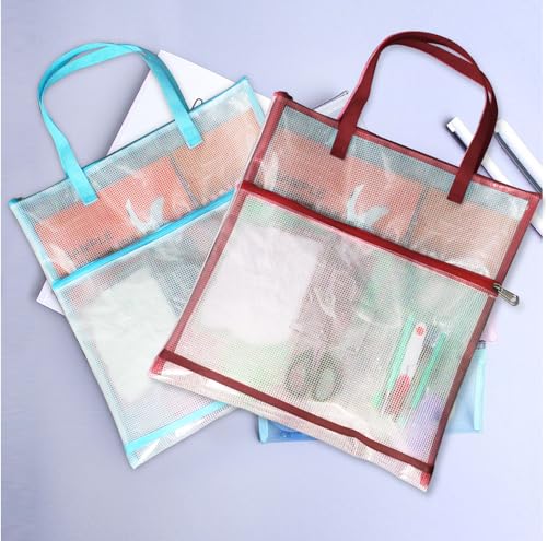 Image of 2 Pcs Sewing Project Bag,Portable Project Bags,Sew Quilting Bag,Storage Bag for Art and Wearable Craft,Craft Project Organizer Tote with Zipper and Double Pockets