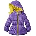 Pink Platinum Little Girls'  Tonal Leopard Printed Pop Zipper Puffer