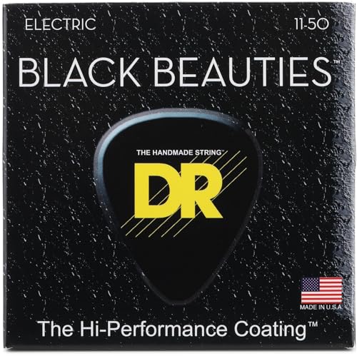 DR Strings BLACK BEAUTIES Coated Electric Guitar Strings (11-50)